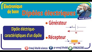 Dipôle électrique Générateur et récepteur quelques caractéristiques [upl. by Deming]