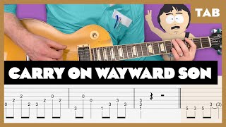 Kansas  Carry On Wayward Son  Guitar Tab  Lesson  Cover  Tutorial  Randy Marsh [upl. by Eylrac837]