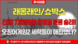 래몽래인  쇼박스📈주가전망긴급 7개월만에 경영권 분쟁 승리 오징어게임2 세력들이 매집했나 앞으로 주가는 이렇게 움직입니다 [upl. by Nylanna]