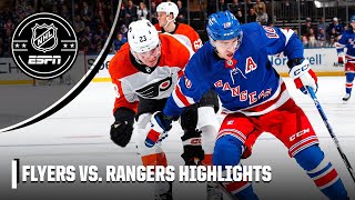 OT THRILLER 🔥 Philadelphia Flyers vs New York Rangers  Full Game Highlights  NHL on ESPN [upl. by Tteve]