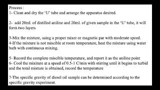 كيمياء خواص النفط تجربة5 ANILINE POINT amp DIESEl INDEX [upl. by Schiro]