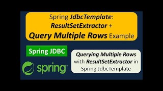 Spring Boot JDBC Phonebook Project Part 14 Select Operation with ResultSetExtractor  TechDeveloper [upl. by Radec147]