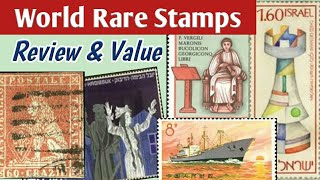 World Rare Stamps Review amp Value  55 Valuable Postage Stamps From Europe amp Asia [upl. by Faunie404]