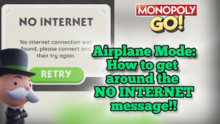 Airplane Mode not working Here’s how to get around that NO INTERNET message monopolygo [upl. by Nalda75]