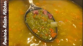 Split Pea Soup Recipe  Rosina’s Italian Kitchen [upl. by Ynej801]