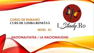 Las nacionalidades en rumano Curso para aprender rumano nivel A1 46 I Study Ro [upl. by Iramaj]