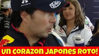 Comunicologa japonesa de Tsunoda se sabrosea a Checo Perez en las entrevistas del GP de Japón [upl. by Aramahs]