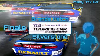 TOCA PS1 Championship Walkthrough  FINAL RACE at Brands Hatch amp Silverstone witb Renault [upl. by Ael696]