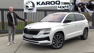 Der neue Skoda Karoq im Test  DAS FamilienSUV Review Kaufberatung  20 TSI DSG 4x4 190 PS [upl. by Imelida504]