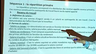 1BACSE Economie General Statistique la repartition et la redistribution des revenues [upl. by Candace]