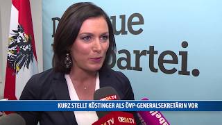 Kurz stellt Köstinger als ÖVPGeneralsekräterin vor [upl. by Gavan]