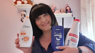 GELES DE BAÑO  LACTOVIT reparador  NIVEA body milk  DOVE go fresh [upl. by Eirdua467]