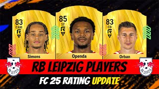 FC 25 RB Leipzig Player Ratings EA FC 25🔥 ft Openda Simons Orban [upl. by Hsilgne]