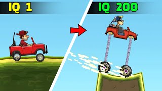 Hill Climb Racing 2  IQ players level from 0 to 200 WHICH IS YOURS [upl. by Suoivatnod]