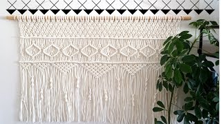 DIY Makrome Duvar Dekoru  Macrame Wall Hanging [upl. by Olva]