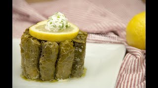 Τα πιο νόστιμα ντολμαδάκια  Stuffed grape vine leaves Dolmades [upl. by Azral]