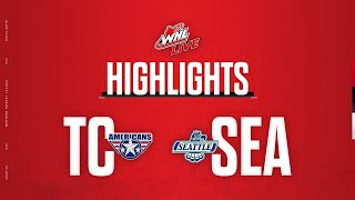 TriCity Americans at Seattle Thunderbirds 310  WHL Highlights 202324 [upl. by Ettennig840]