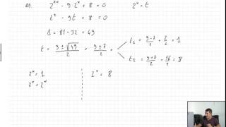 Matematica di base corso zero  Equazioni esponenziali trinomie [upl. by Rolyks]