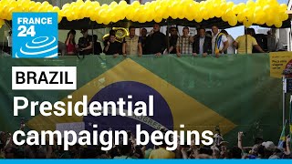 Campaigning begins in Brazil’s tense BolsonaroLula presidential showdown • FRANCE 24 English [upl. by Atinnek735]