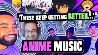 Non Anime Fans react to ANIME OPENINGS and ENDINGS for the FIRST TIME Part 2 [upl. by Olodort628]