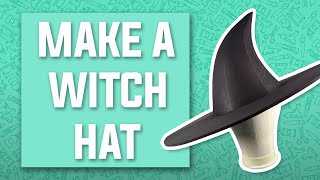 Make A Witch Hat out of EVA Foam  Free Pattern [upl. by Jehoash]