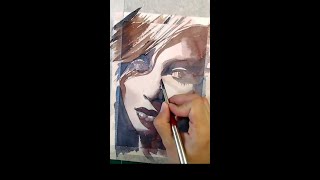 Watercolor Demonstration  Portrait Painting 🎨 [upl. by Dodge]