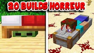 20 BUILDS HACKS HORREUR DANS MINECRAFT  TUTO HALLOWEEN [upl. by Chan388]