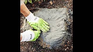 Garten Deko  Steinweg aus kunstvollen Trittsteine selber machen [upl. by Aniratak987]