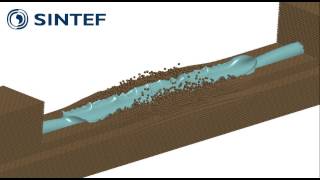 Visualization of a simulated running ductile fracture in a CO2 pipeline [upl. by Akkimat]