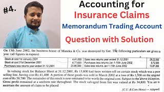 4  Insurance Claims  FINANCIAL ACCOUNTING [upl. by Lewie]