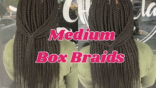 MEDIUM SIZE BOX BRAIDS BEGINNING TO END [upl. by Tsirhc55]