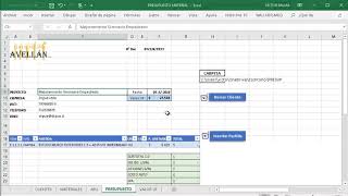 Planilla para Generar Presupuesto desde base de datos Macro VBA [upl. by Hairahcez]