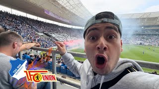 CHOREO PYROS und PLATZSTURM ALLES DABEI🤩🔥 TSG HOFFENHEIM vs UNION BERLIN  Stadionvlog [upl. by Gytle]