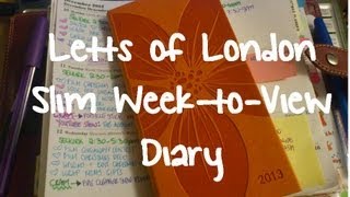 Letts of London Slim Week to View Diary Filofax Flex Dupe [upl. by Cinelli]