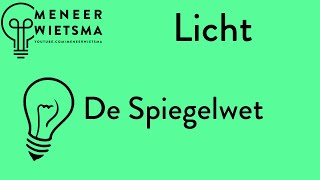 Natuurkunde uitleg Licht 8 De Spiegelwet [upl. by Squier]