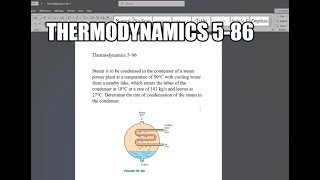 Thermodynamics 586 Steam is to be condensed in the condenser of a steam power plant at a [upl. by Aid]