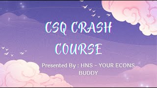 Alevels Economics CSQ Crash Course  Ace your As  HNS Your Econs Buddy [upl. by Lav]