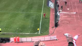 Bari Empoli 3 0 goal Sciaudone e trenino 06 04 2014 [upl. by Annaitat]