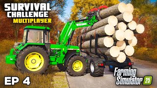 OUR FIRST PRODUCTION amp CASH INJECTION  Farming Simulator 25  Survival Challenge  Episode 4 [upl. by Yllek]