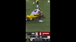 Sebastian Castro Highlights at Wisconsin  Iowa Football [upl. by Tloc]