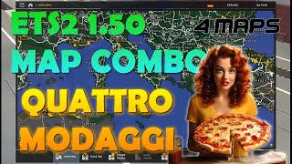 Smallest Map Combo for ETS2 150  Quattro Modaggi [upl. by Aldon74]