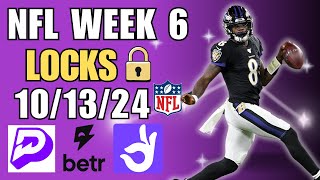 NFL Week 6 Best Picks Sunday Football 101324  PrizePicks BETR DraftKings Player Props Parlays [upl. by Cuyler35]