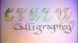 Step by step crazy calligraphy  simple project [upl. by Encrata787]