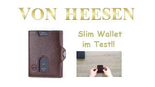 Von Heesen Slim Wallet im Test mit Münzfach I Kartenetui mit RFID Schutz Mini Portemonnaie Leder [upl. by Finnie]