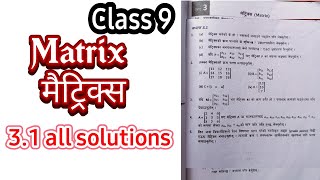 Class 9  Optional Math  Matrix  मैट्रिक्स  All Solutions  By Tech Nepal 🇳🇵 [upl. by Aihsemot464]