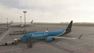 Amazon Prime OPD By ASL Airlines B737800 BCF Liege Belgium To Milan Italy [upl. by Hannahs]