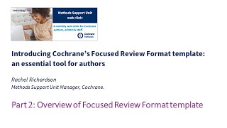 Part 2 Overview of Focused Review Format template [upl. by Arezzini809]