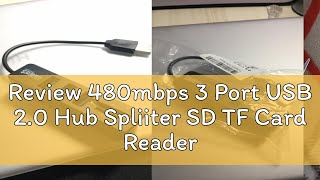 Review 480mbps 3 Port USB 20 Hub Spliiter SD TF Card Reader For Laptop PC [upl. by Goldsworthy715]