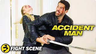 ACCIDENT MAN  Scott Adkins v Amy Johnston  Mike vs Jane the Ripper  Fight Scene [upl. by Arayt]