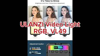 review and testing the ULANZI Video LightRGB VL49 [upl. by Adur]